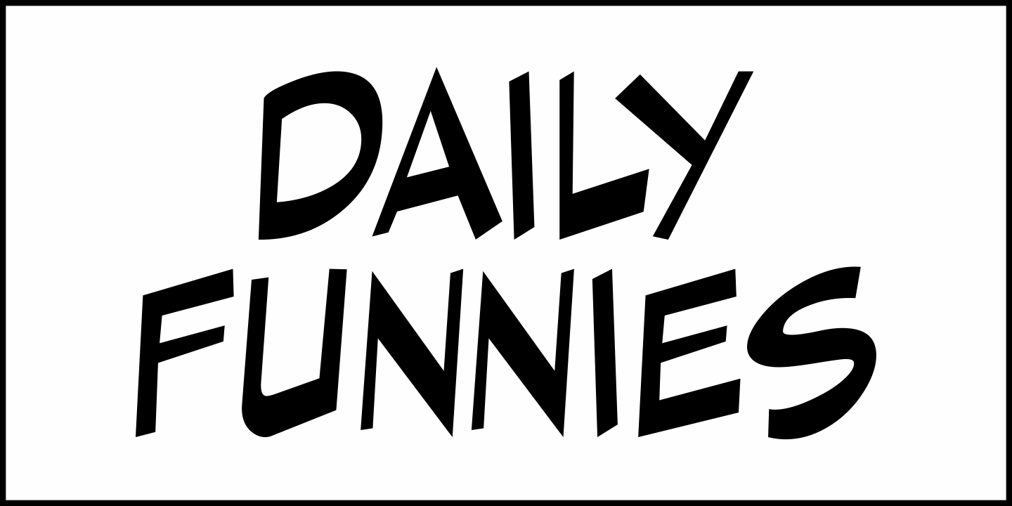 Daily Funnies Font Poster #1