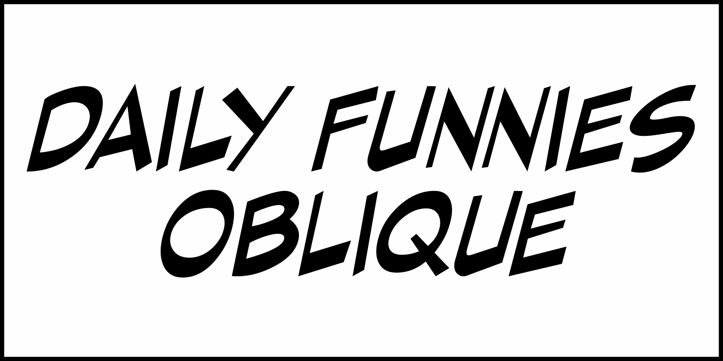 Daily Funnies Font Poster #1