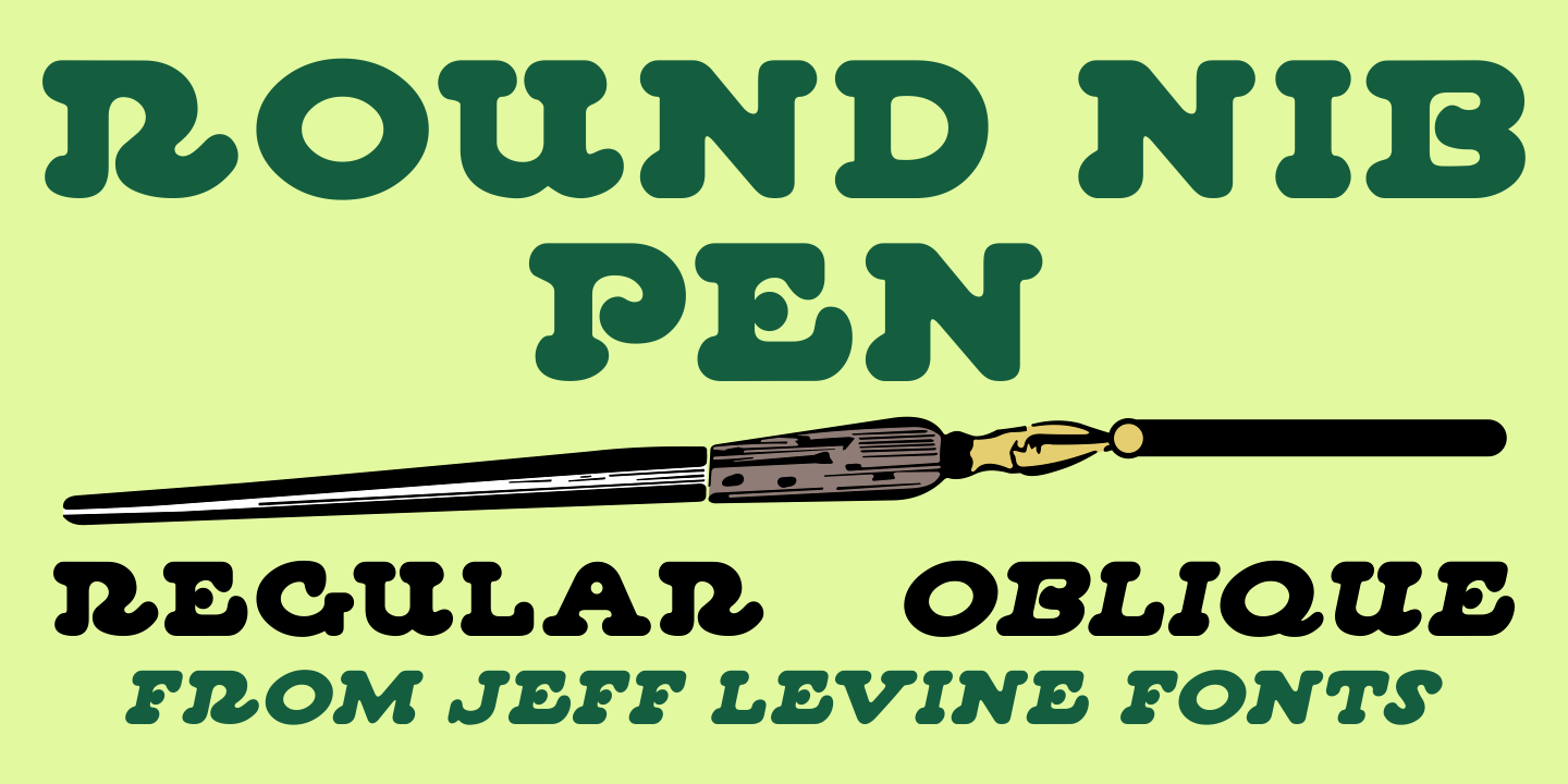Round Nib Pen Font Family Poster