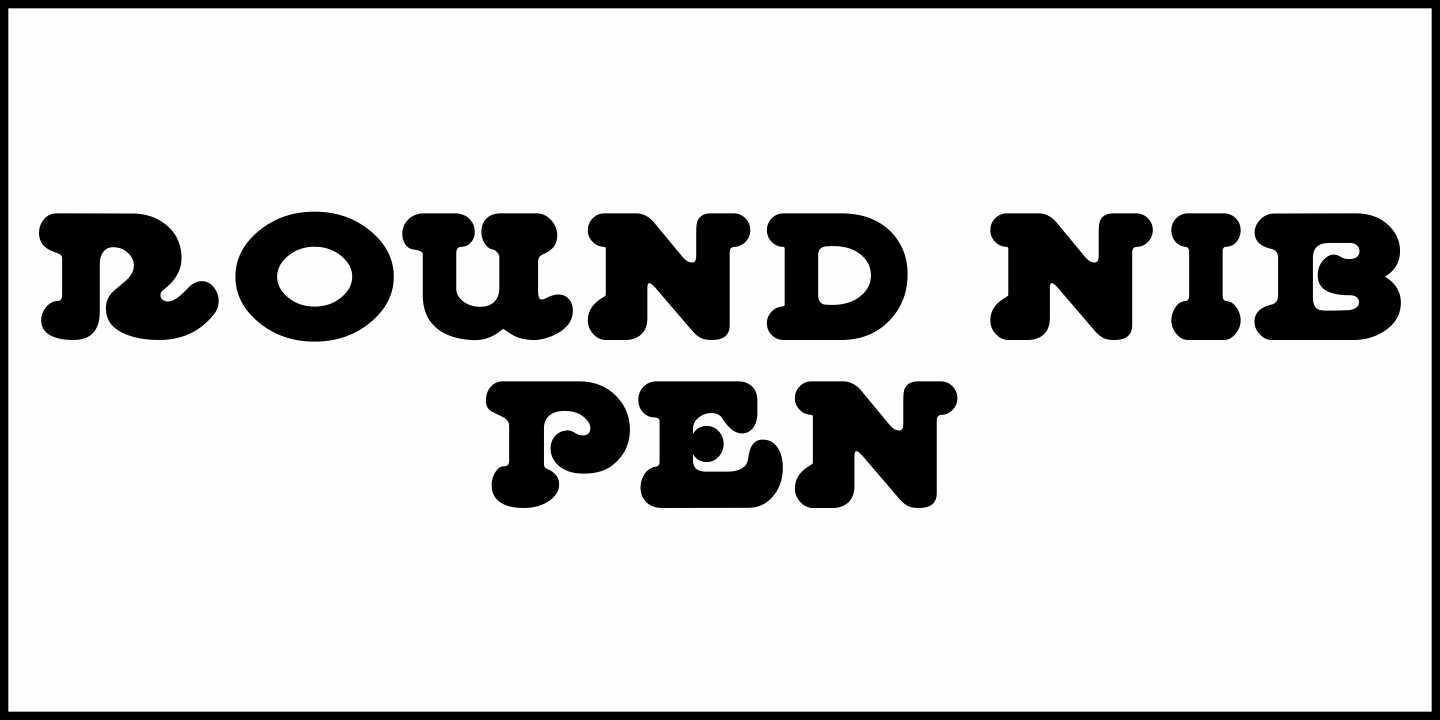 Round Nib Pen Font Poster #2