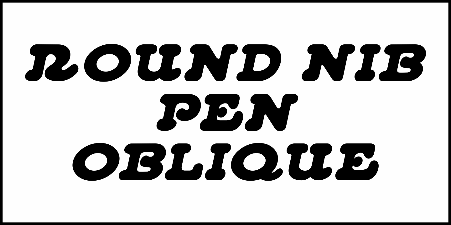 Round Nib Pen Font Poster #4