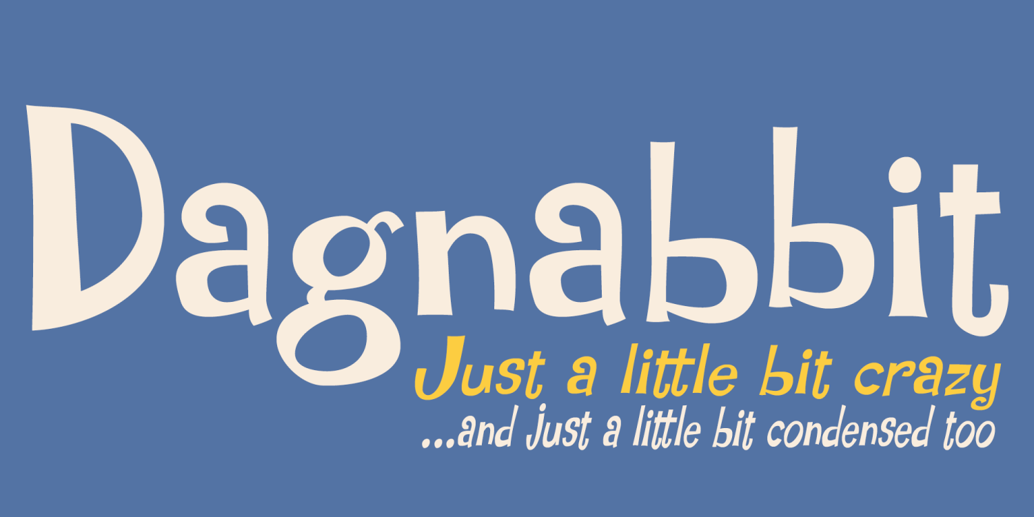 Dagnabbit Font Family Poster