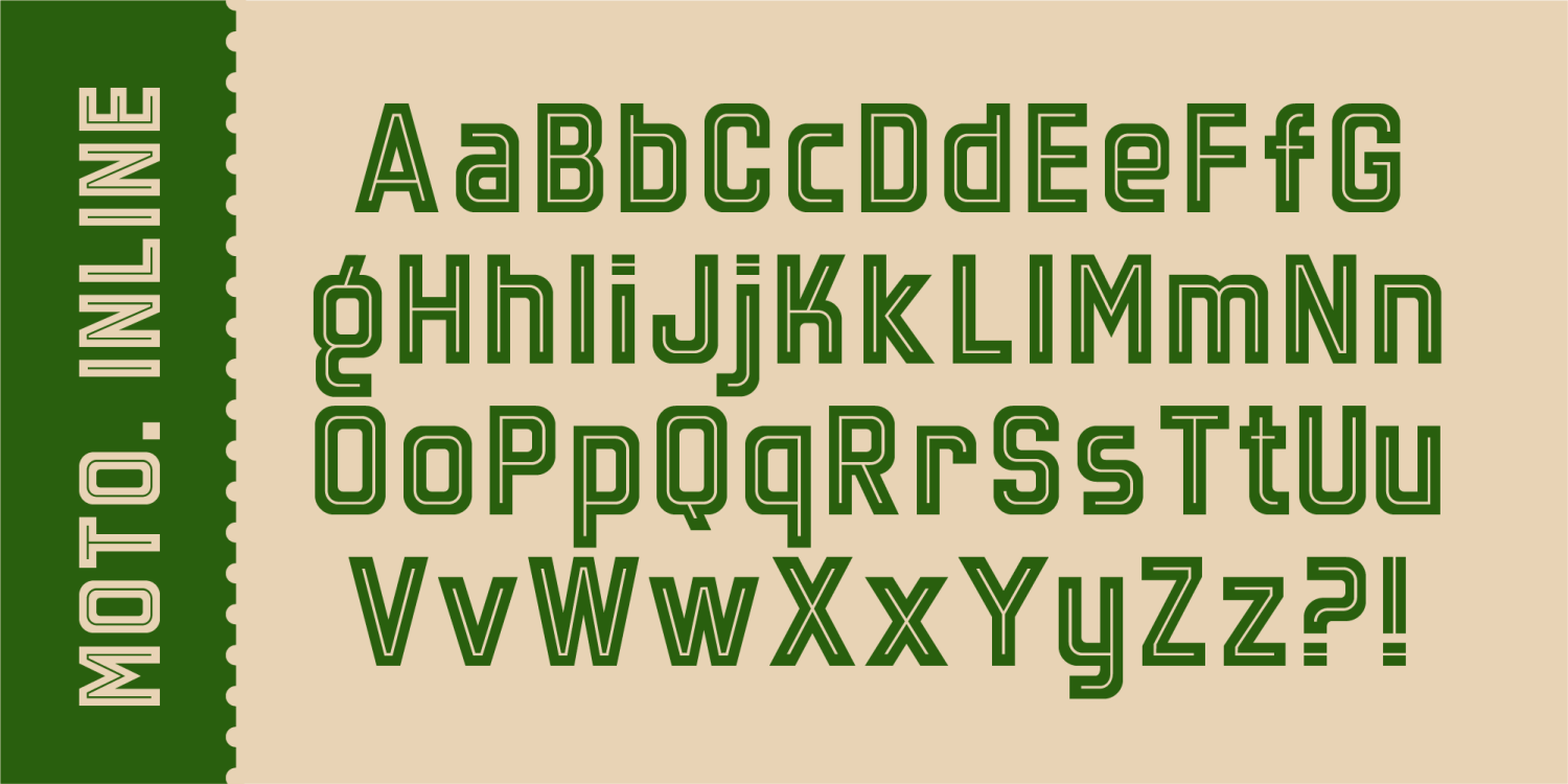 Motolodge Inline Font Poster #1