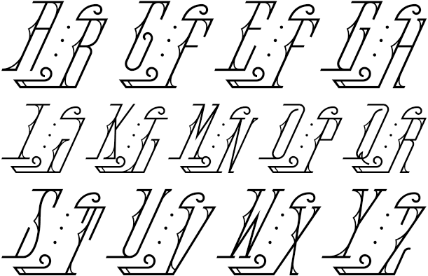 MFC Fantasie Monogram Font Family by Monogram Fonts Co | Font Bros