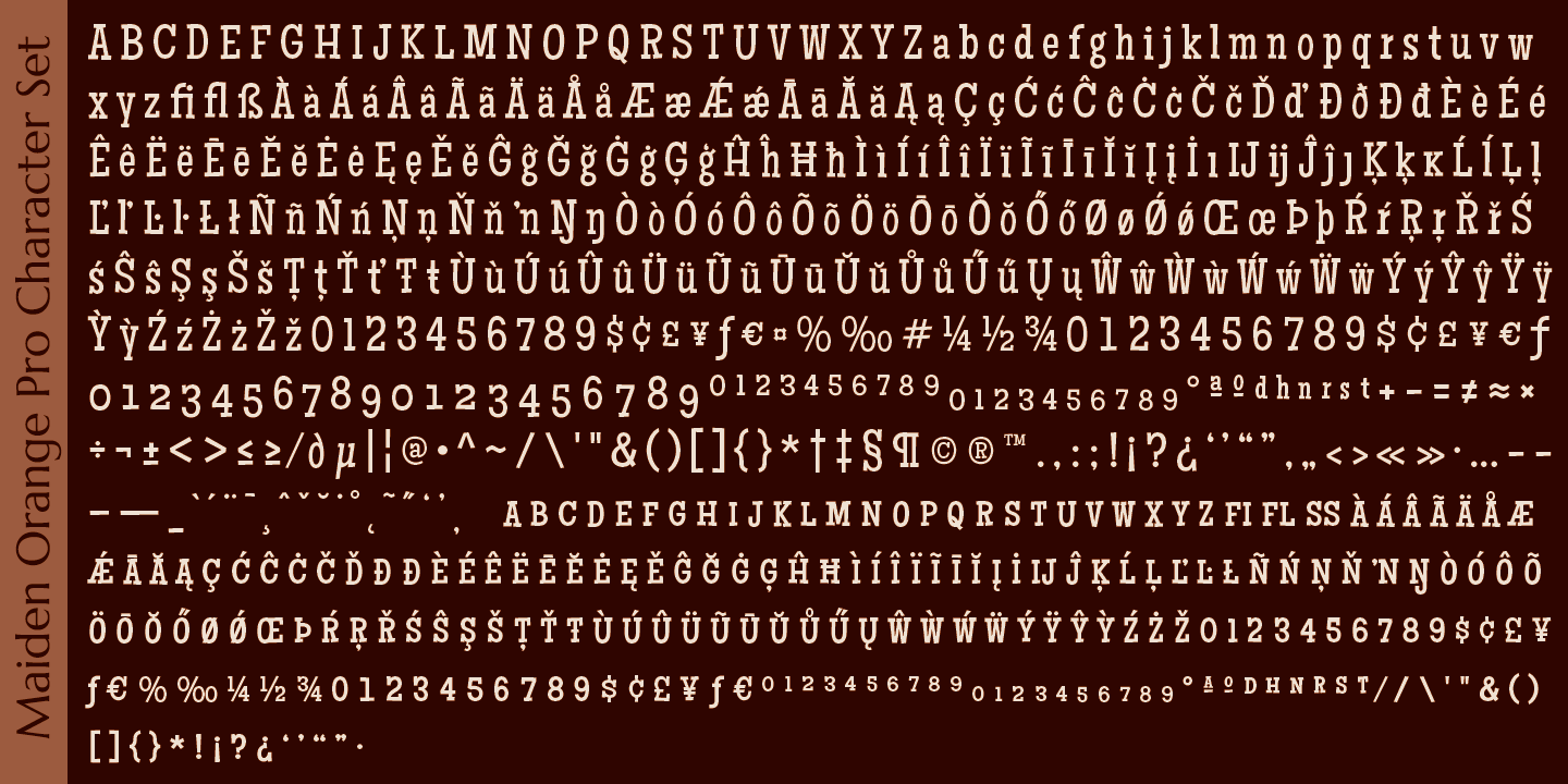 Maiden Orange Pro Font Poster #1