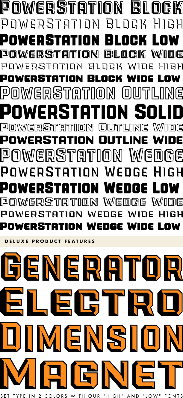 Powerspec Font PowerStation Font Family by Alphabet Soup | Font Bros