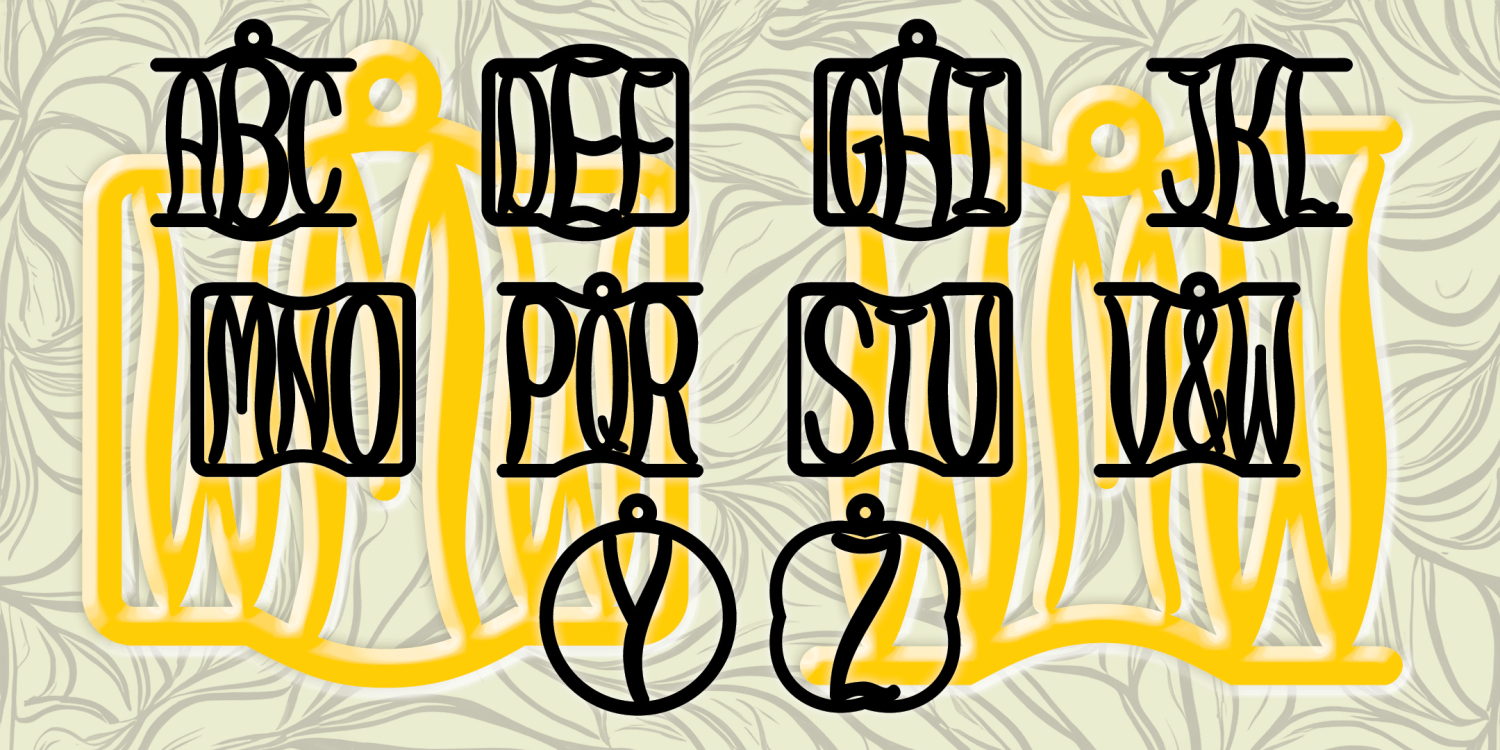 Willow Monogram Font Family Poster