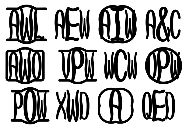 Willow Monogram Font Poster #2