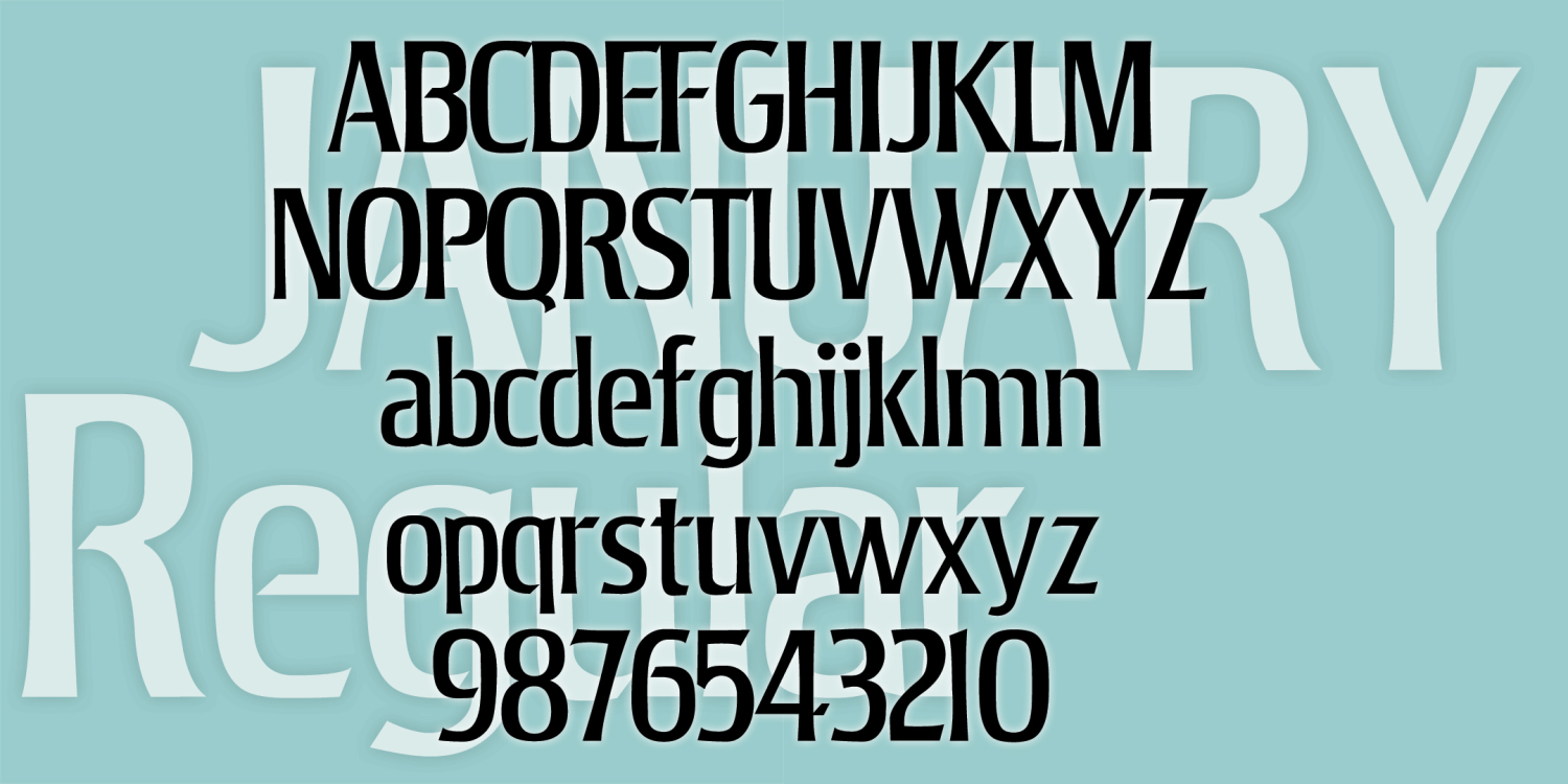January Font Family Poster