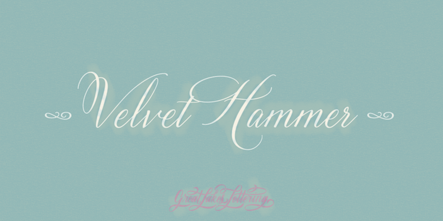 Velvet Hammer Font Poster #1