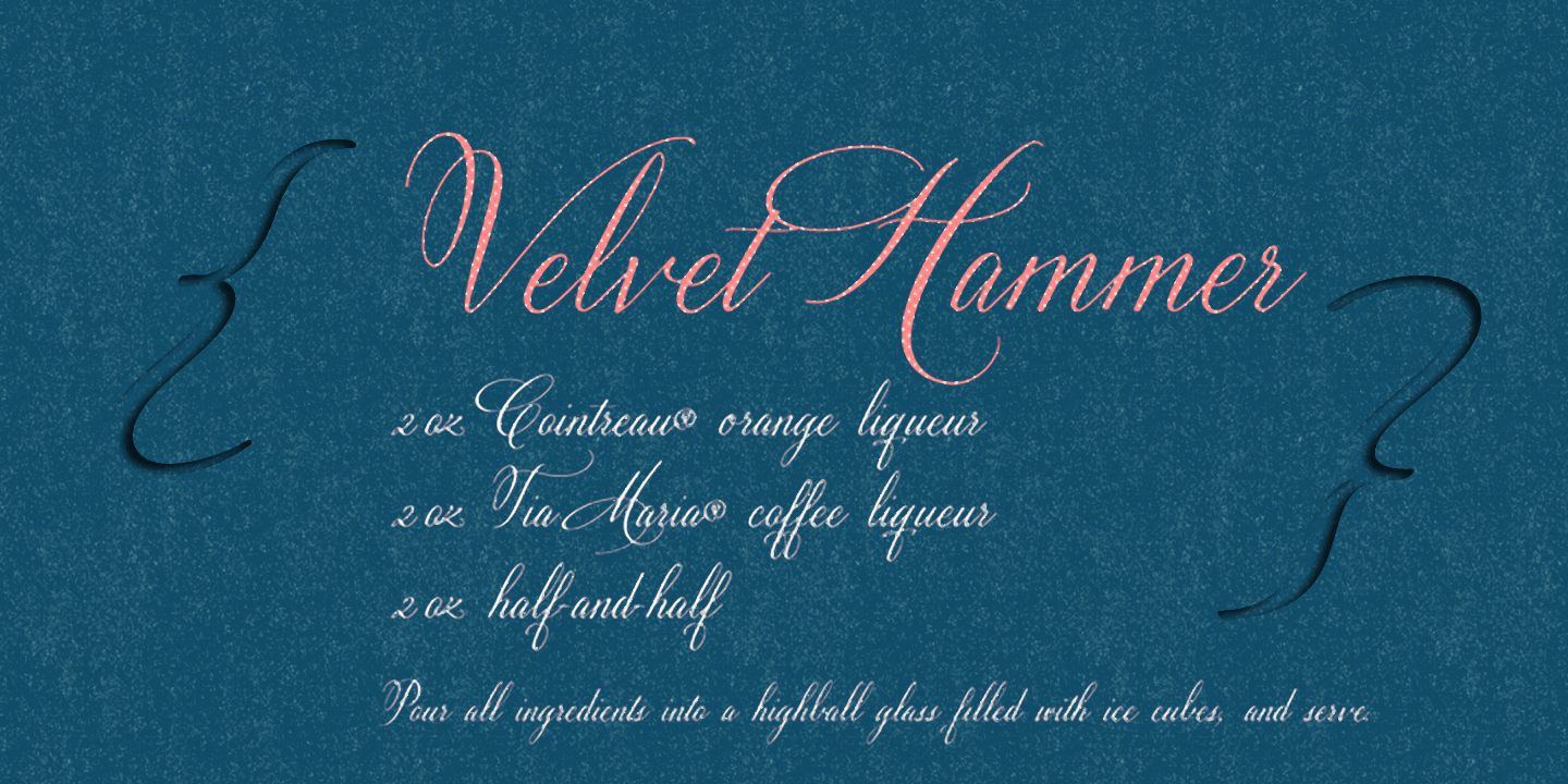 Velvet Hammer Font Poster #1