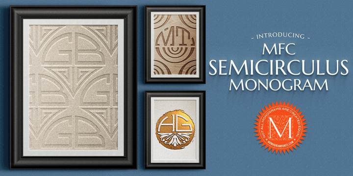 Semicirculus Monogram Font Poster #1