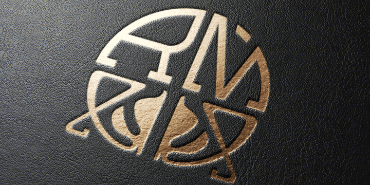 Semicirculus Monogram Font Poster #1