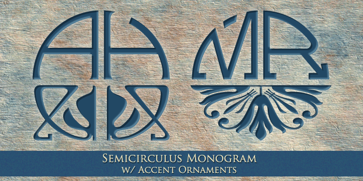 Semicirculus Monogram Font Poster #1