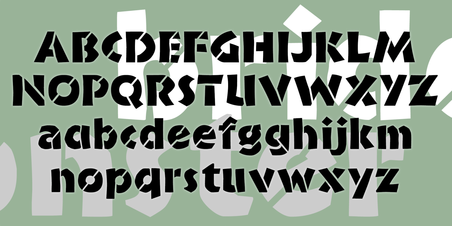 Bride of the Monster Stencil Font Family Poster