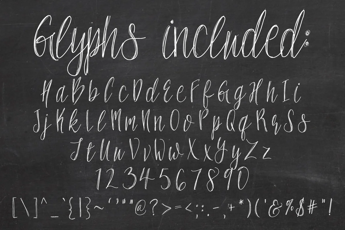 Scratch Super Sketchy Script Font Poster #2