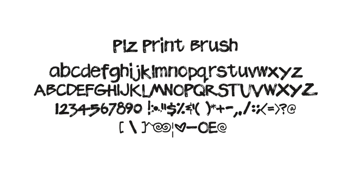 Plz Print Brush Font Poster #1
