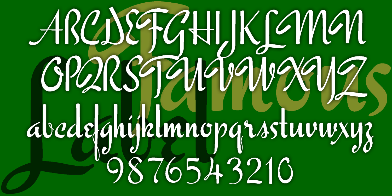 Famous Label Font Family Poster