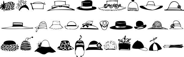 Hat Doodles Poster