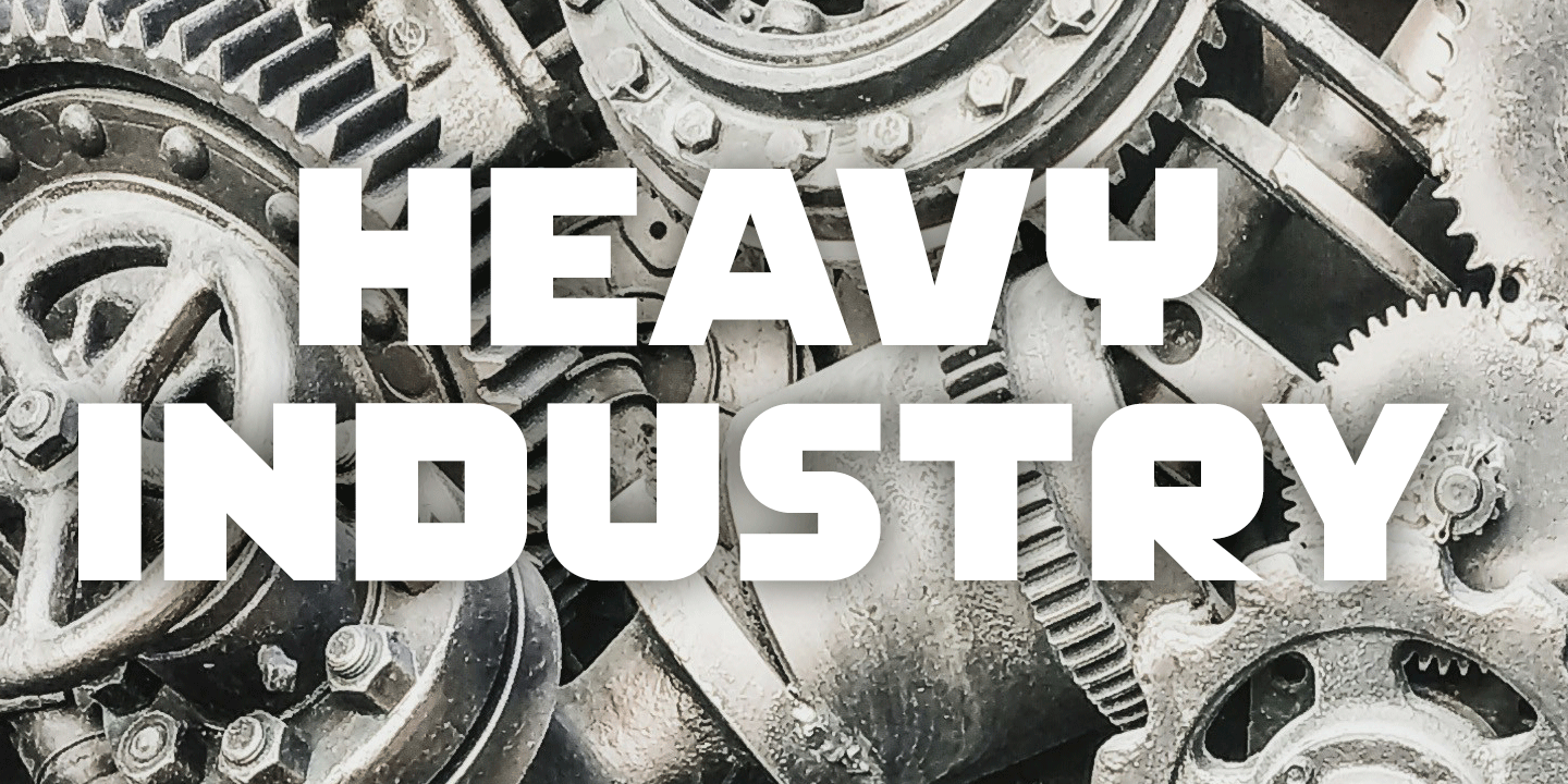 Industry Machine Font Family Poster