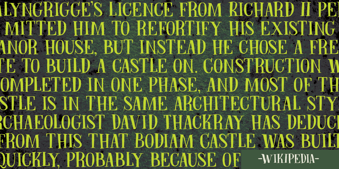 Bodiam Font Poster #1