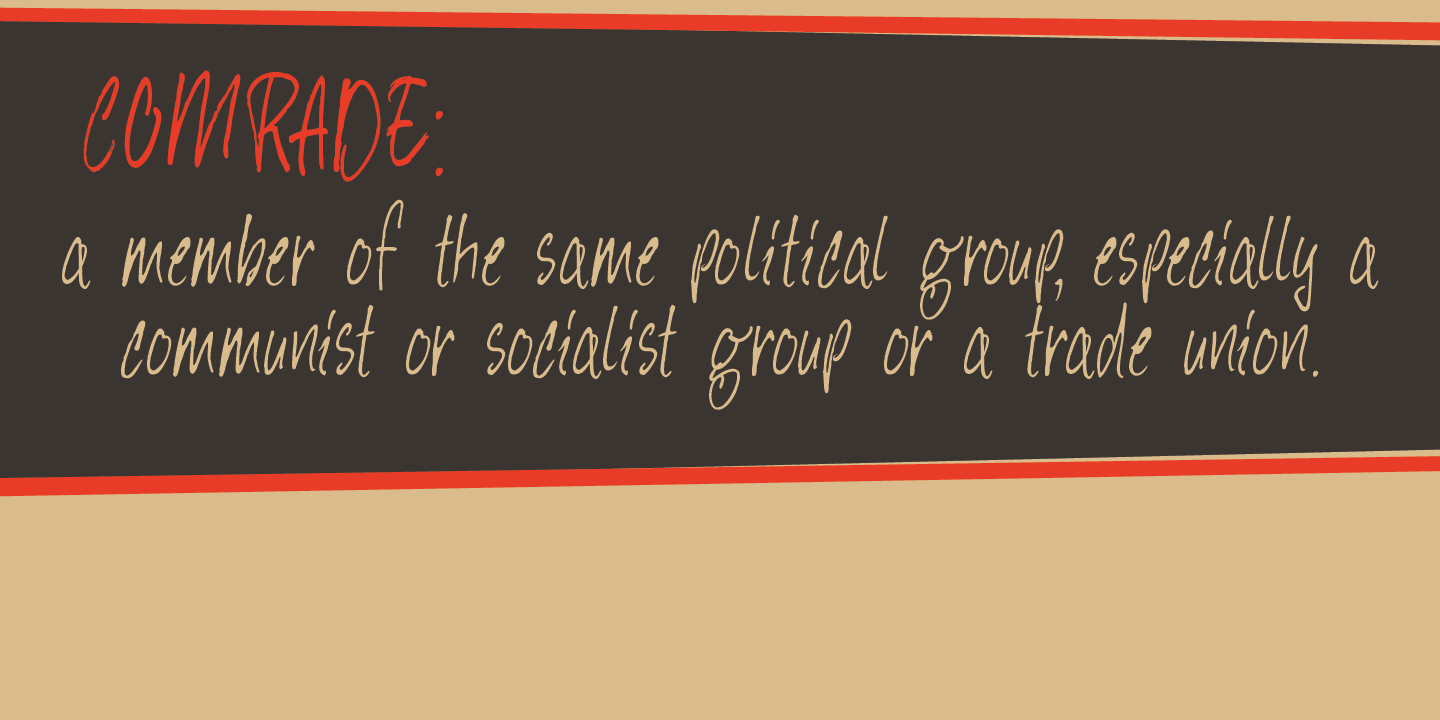 Hey Comrade Font Poster #1