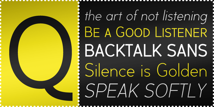 Backtalk Sans BTN Font Family Poster