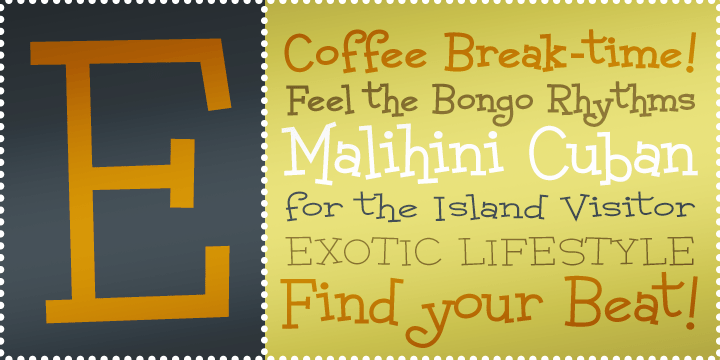 Malihini Cuban BTN Font Family Poster