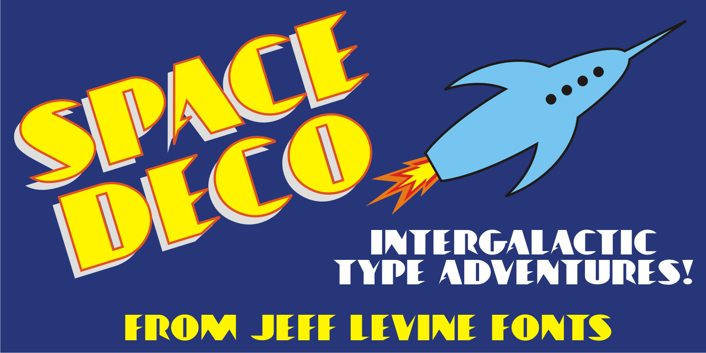 Space Deco Font Poster #1