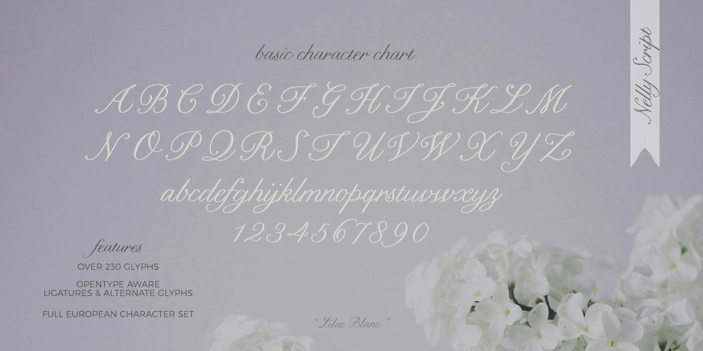 Nelly Script Font Poster #1
