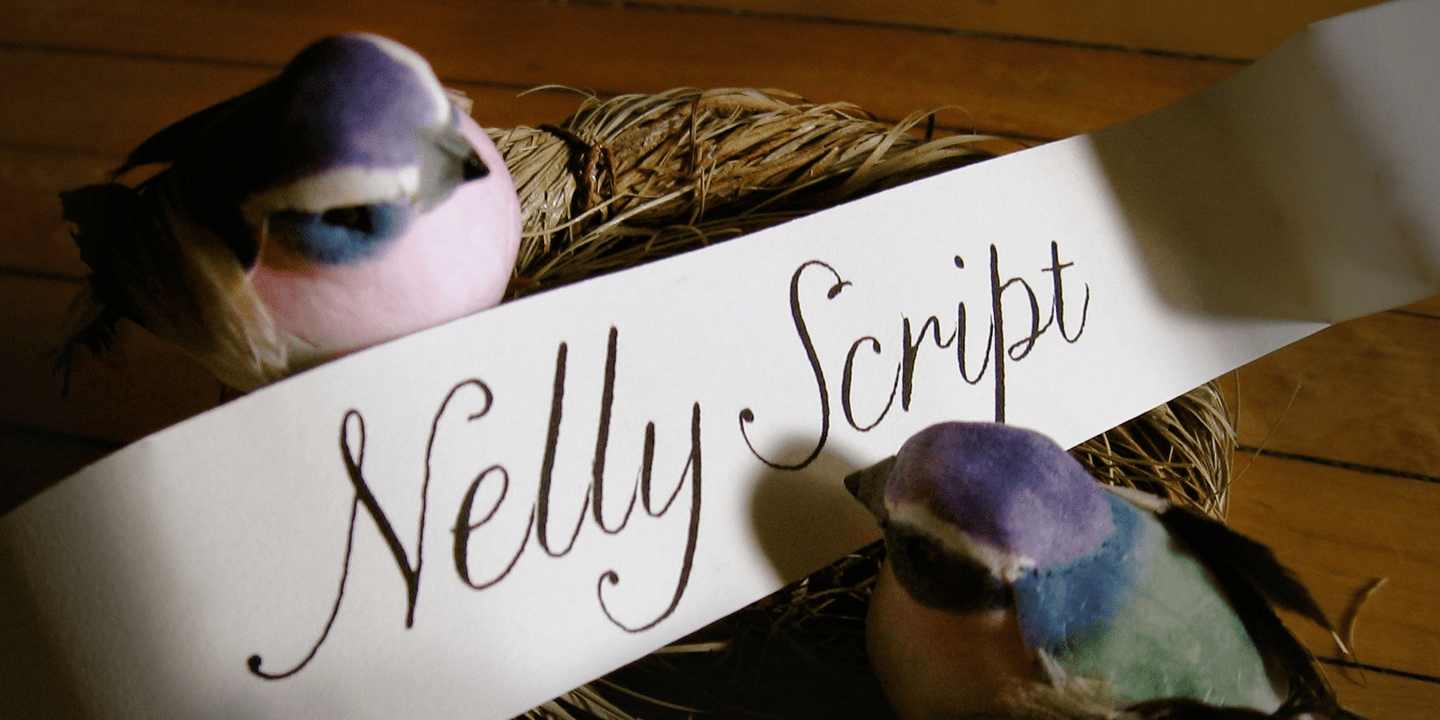 Nelly Script Font Poster #1
