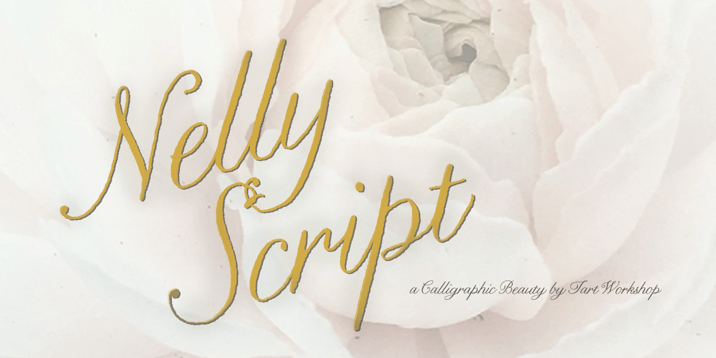 Nelly Script Font Poster #1