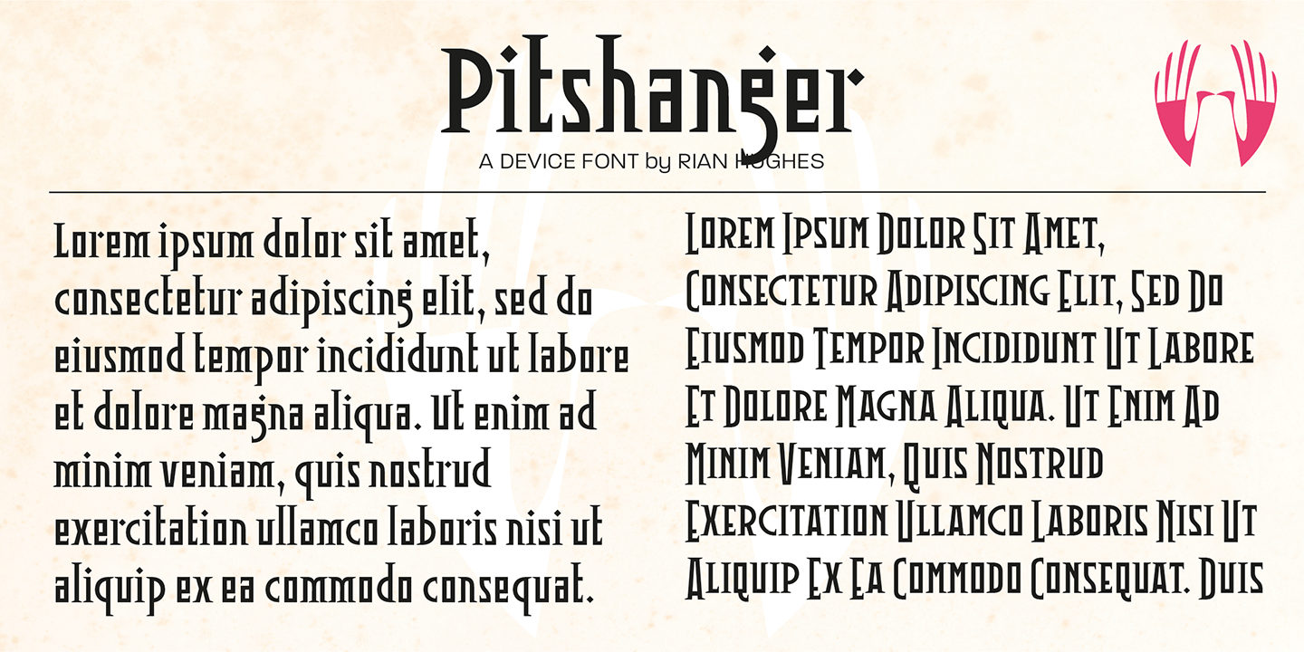 Pitshanger Font Poster #1