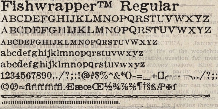 Fishwrapper Font Poster #1