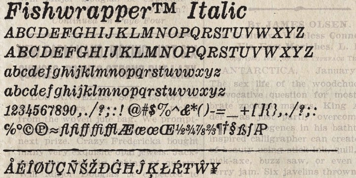 Fishwrapper Font Poster #1