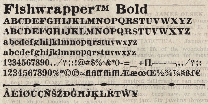 Fishwrapper Font Poster #1