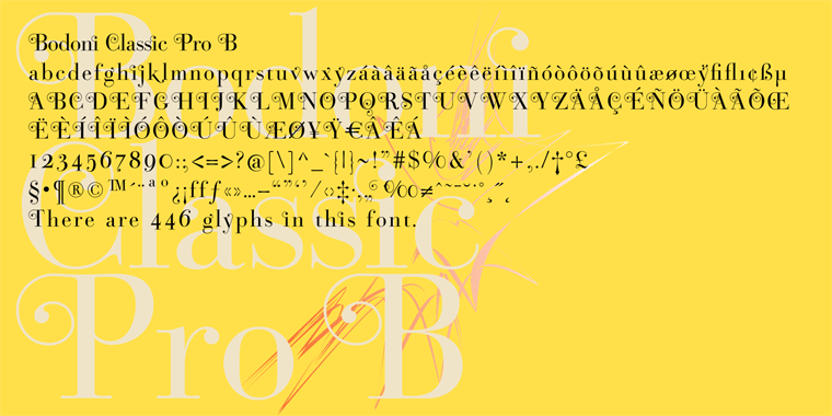 Bodoni Classic Pro Font Poster #1
