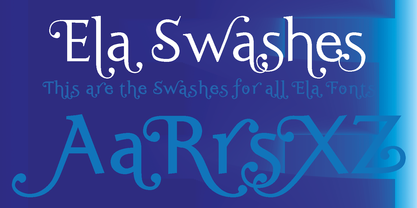 Ela Swashes Font Poster #1