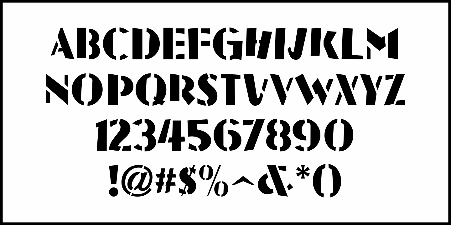 Erratic Stencil JNL Font Poster #3