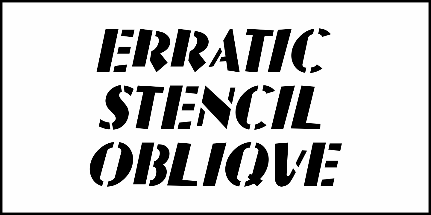 Erratic Stencil JNL Font Poster #4