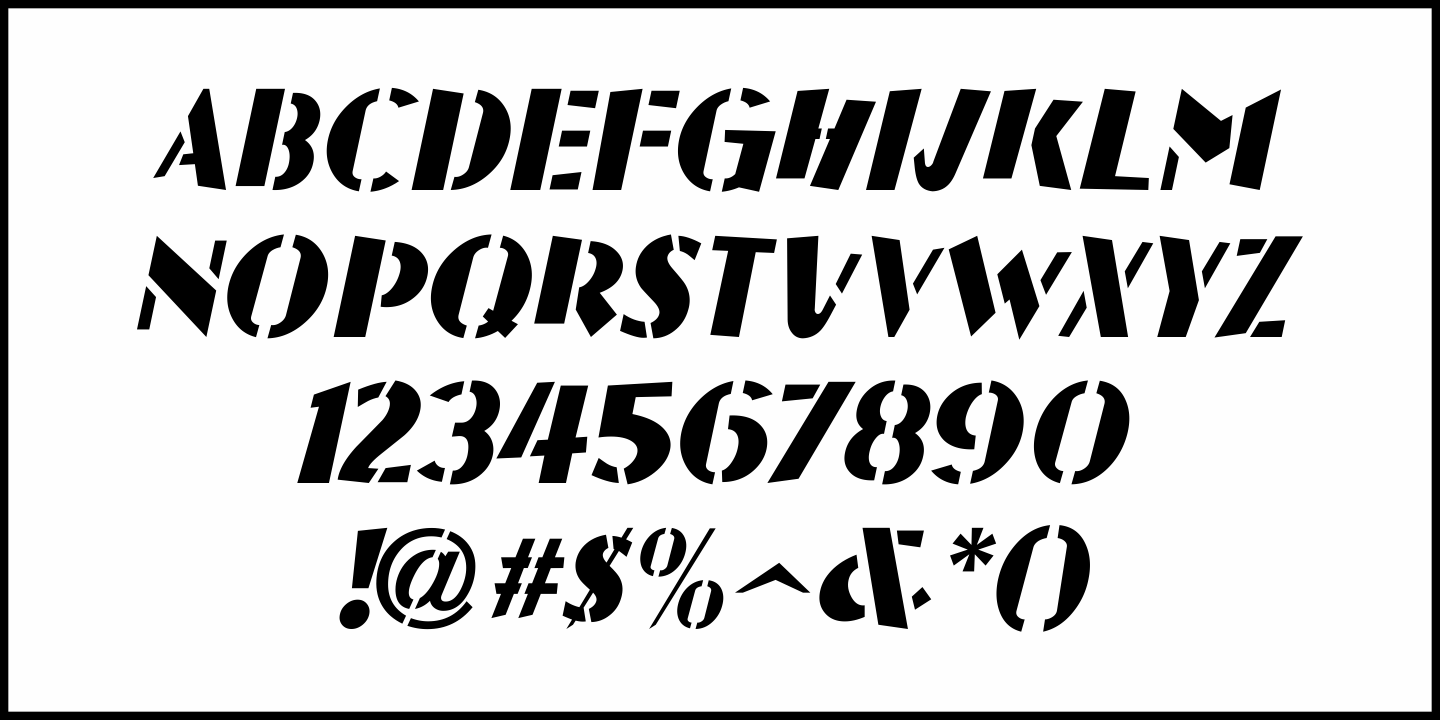 Erratic Stencil JNL Font Poster #5