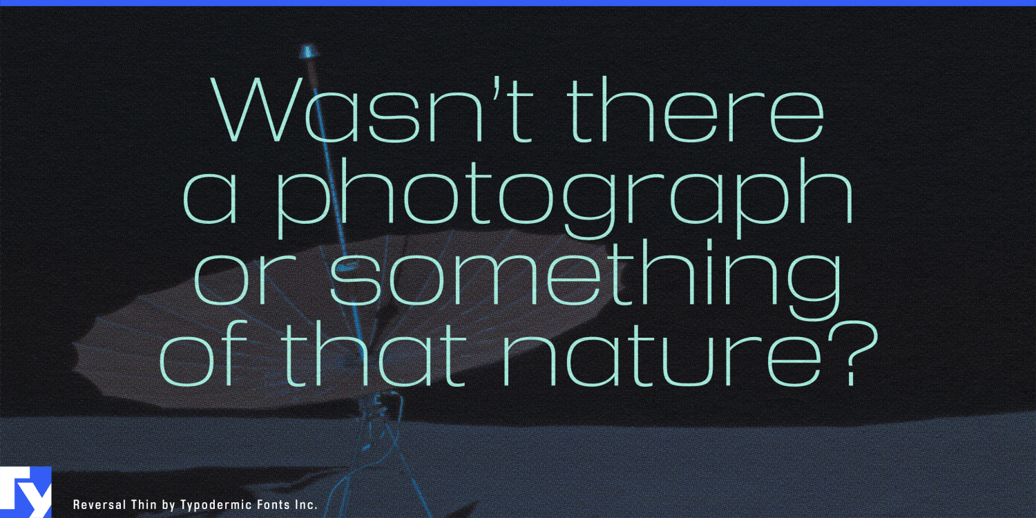 Reversal Font Poster #1