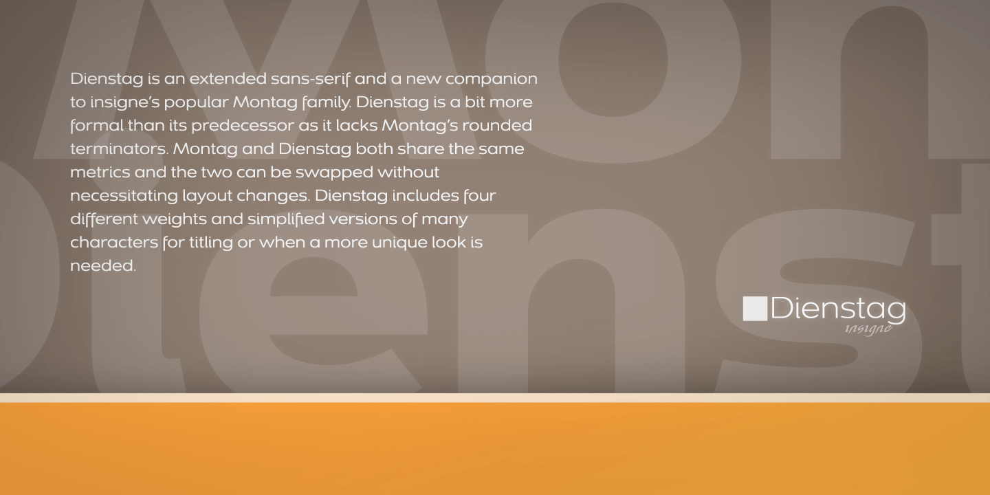 Dienstag Font Poster #5