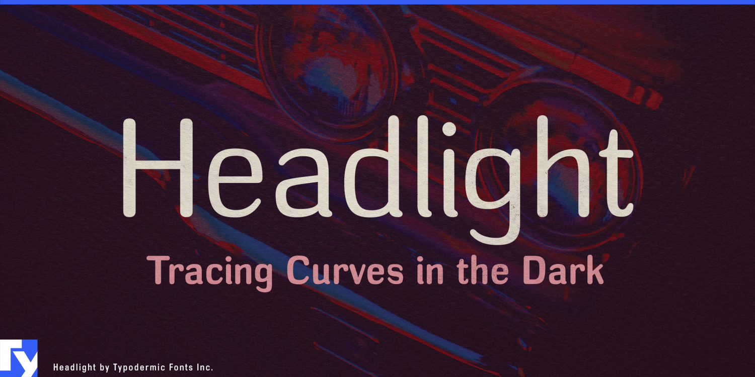 Headlight Font Poster #1