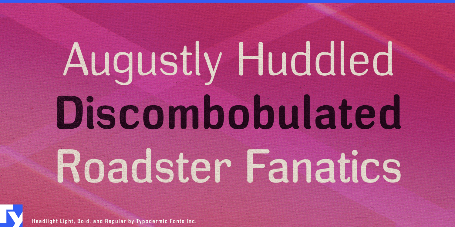 Headlight Font Poster #1