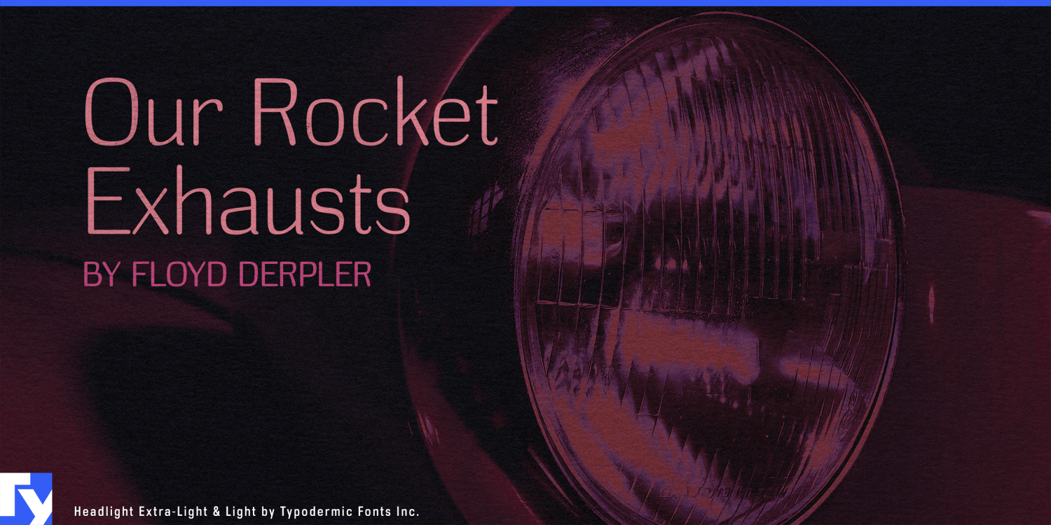 Headlight Font Poster #1