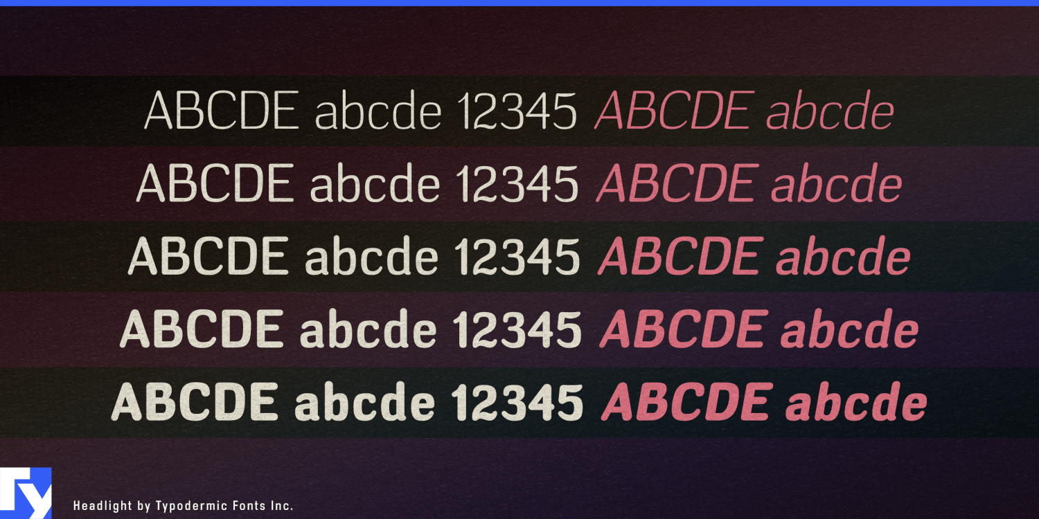 Headlight Font Poster #1