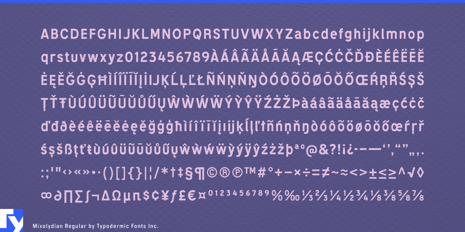 Mixolydian Font Poster #1