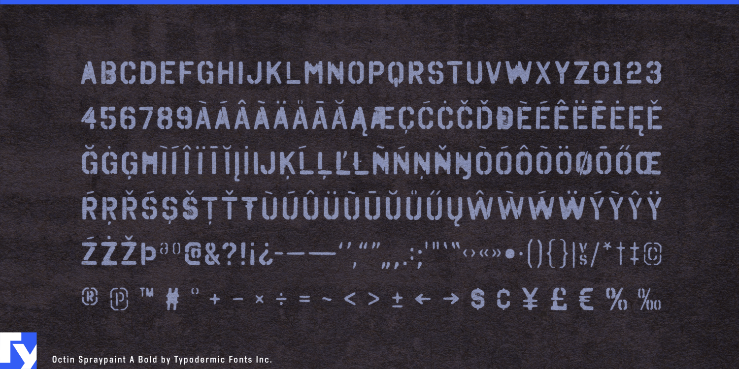Octin Spraypaint Font Poster #1