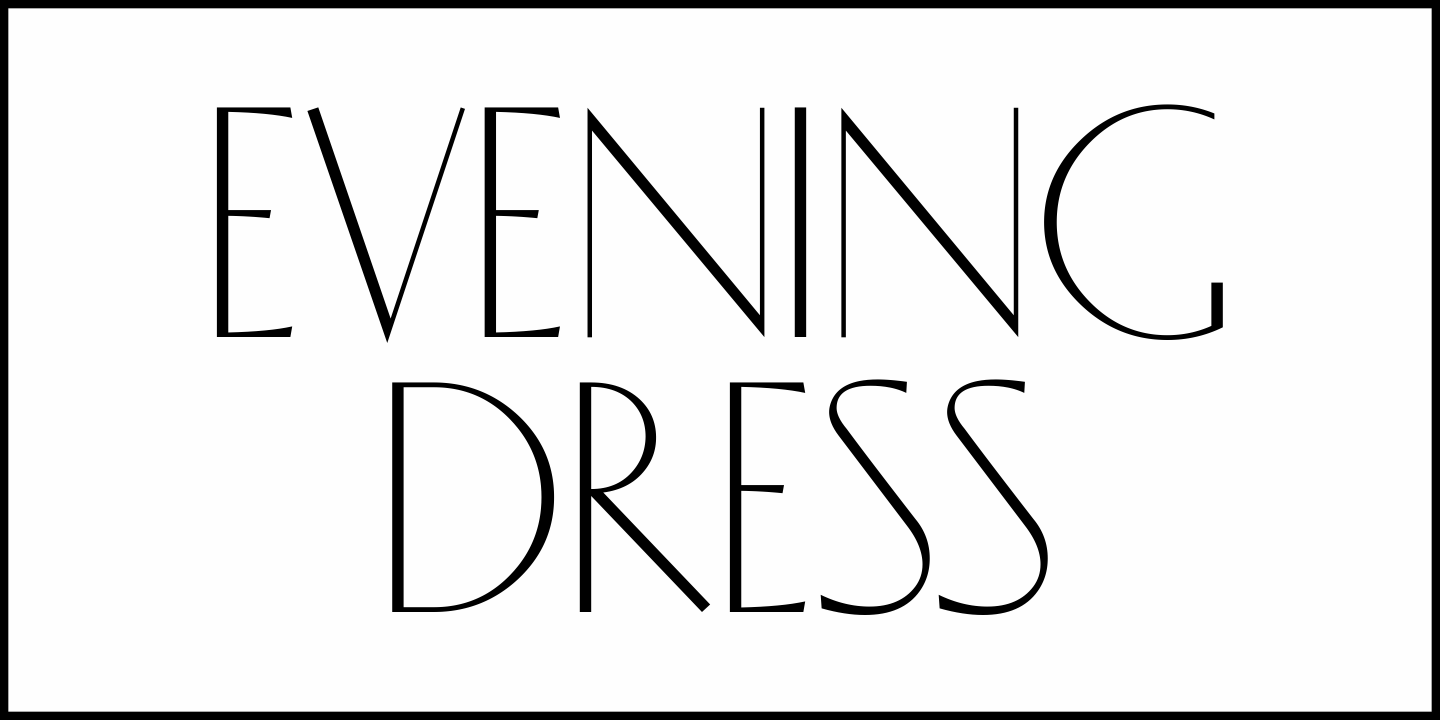 Evening Dress Font Poster #2